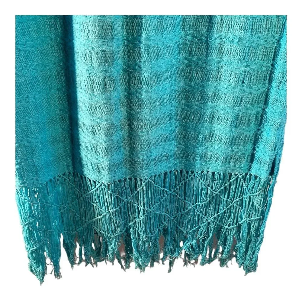 Women’s Aqua Reef Fringe Midi Skirt Size M